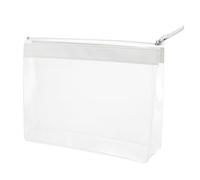 DINHEAROM Bolsa de Maquillaje Transparente de Plástico con Cremallera, Diseño Práctico y Portátil para Viajes Cotidianos