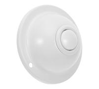 DINHEAROM Botón de Timbre de Metal Redondo Blanco para Puerta Exterior, Reemplazo Fácil y Activación de Alta Sensibilidad para Instalación en Pared
