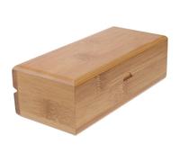 DINHEAROM Caja de bambú para guardar gafas, caja para gafas de sol, organizador portátil para almacenamiento y protección diaria