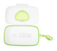 DINHEAROM Caja Portátil para Toallitas Húmedas con Sello de Silicona Colgante para Cochecito y Cuna Almacenamiento Compacto para Pañales y Toallitas de Niña Conservación de Humedad y