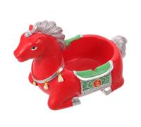 DINHEAROM Cenicero de Porcelana Diseño de Caballo para Oficina y Jardín, Estable y Versátil, Símbolo de Buena Fortuna y Prosperidad en Estilo Retro Creativo