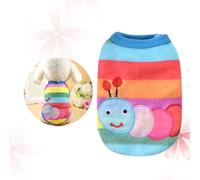 DINHEAROM Chaleco para Perros Pequeños y Gatos de Franela Coral Diseño de Dibujos Animados, Ropa Cálida para Uso Diario y Fácil de Poner, Adecuado para Chihuahua y Bulldog Francés
