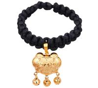 DINHEAROM Collar Accesorio Cómodo y Resistente con Candado Dorado Ajustable para y Gato de Poliéster y Latón con Campana, Diseño Exclusivo para Varios Estilos Varios Estilos