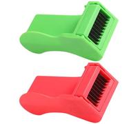 DINHEAROM Cortador de Verduras Multifunción para Judías Verdes y Guisantes 2 Piezas Rojo y Verde Herramienta Manual de Plástico Segura Rallador y Trituradora Portátil para Cocina