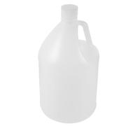 DINHEAROM Cubo de Plástico Blanco de 4 litros con Tapa y Asa Ergonómica, Botella Galón para Hidratación y Almacenamiento, Contenedor Resistente y Portátil para Camping y Reutilizable