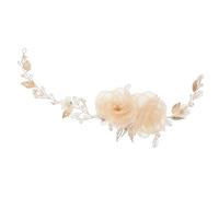 DINHEAROM Diadema Floral Mano con Perlas y Detalles Elegantes para Bodas Damas de Honor y Niñas Flores