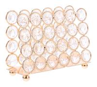 DINHEAROM Dispensador de Servilletas Vertical de Cristal y Hierro Dorado, Soporte Cuadrado para Servilletero de Mesa, Servilletero Moderno Decorativo para Cocina y Comedor