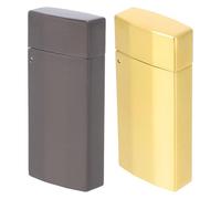 DINHEAROM Estuche para Encendedor de aleación de Zinc (2 Unidades): Tapa abatible de Metal Compatible con BIC J5 Mini - Soporte Dorado para Encendedor para Hombres y Mujeres - Funda Protectora para