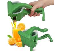 DINHEAROM Expresidor Manual Uso Versátil y Retención de Nutrientes 2 Piezas de Plástico Color Verde Claro para Frutas y Verduras para Adecuado para Granadas y Cítricos