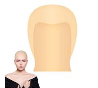 DINHEAROM Gorra Calva de Látex Caqui para Adulto Gorra para Cabeza Calva Piel Accesorio para Disfraces de Halloween y Cosplay Ajuste Cómodo y Realista