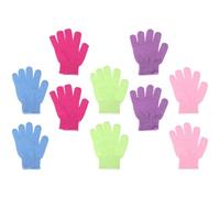 DINHEAROM Guantes Exfoliantes de Nylon para Ducha 10 Piezas, Manoplas de Baño para Eliminar Polvo y Aceite, Ideales para Uso en Ducha y Baño Color Aleatorio