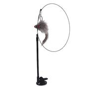 DINHEAROM Interactivo para Ventosa y Varita Desmontable para Kittens Interiores Estimula el Ejercicio y Diversión