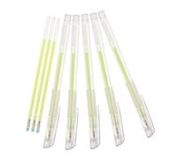 DINHEAROM Lápices de Piel para Tatuajes y Mapeo de Cejas 5 Unidades con 3 Recambios Fluorescentes Verde Brillante, Precisión para Maquillaje, Uso Profesional y Principiantes, Visible