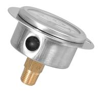 DINHEAROM Manómetro de Presión Brida Acero Inoxidable, Medidor Metálico Resistente a Vibraciones para Líquidos, Herramienta Industrial de Medición para Montaje en Panel, Manómetro Preciso