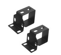 DINHEAROM Organizador de Cables Canaletas Metálicas Negras 2 Piezas de 7x4.5x5 Cm con Diseño Modular y Protección Duradera para Rack de Red y Servidor en Estudio Musical