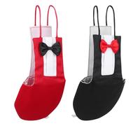 DINHEAROM Pañales para Pájaros L Tamaño, Traje de Vuelo para Loros en Tela Transpirable Lavable, Set 2 Piezas Rojo y Negro Lazo para Mascotas, Ropa Cómoda y Segura para Agapornis y Cacatúas
