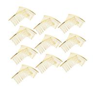 DINHEAROM Peines Decorativos Cabello 20 Piezas 20 Dientes de Hierro Retorcido Dorado para Mujer y Niña Boda Velo Dama de Honor Accesorios Peinado Elegante