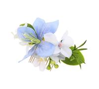 DINHEAROM Peineta de Flores Azul para Boda Playa, Diseño Elegante y Romántico, Material Metal y Tejido, Solución Rápida para Peinados y Preservación del Color Vibrante