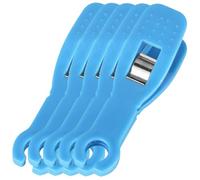 DINHEAROM Pinzas de Perforación Antideslizantes 5 Piezas Orificio Interior 8mm para Fijación de Aguja, Herramienta Profesional para Piercings Corporales y Faciales, Color Azul, Desechables,