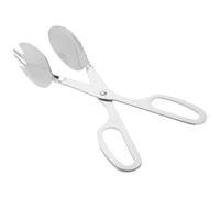 DINHEAROM Pinzas para Cocina de Acero Inoxidable Tipo Tijera para Ensalada Diseño Resistente y Tamaño Adecuado para Servir en Hogar o Restaurante