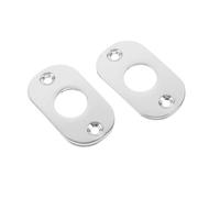 DINHEAROM Placa de Jack para Guitarra Eléctrica, Placa de Conector de Salida de Metal Plata, Montaje Seguro, Mejora la Transmisión de Audio, para Guitarra