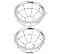 DINHEAROM Protector de Cabezal de Rociador de Hierro Plata Diseño Portátil y Elegante, Cubierta Protectora para Sensores de Humo, Paquete de 2 Piezas para Protección contra Incendios
