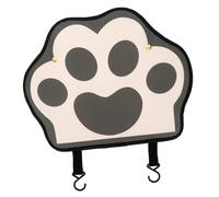DINHEAROM Protector de Respaldo de Asiento de Automóvil Diseño de Pata de Gato en Pu Negro para Vehículos, Fácil Instalación y Protección contra Suciedad