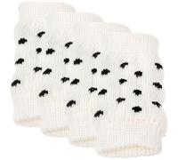 DINHEAROM Protectores de Patas Calentadores de Piernas Versátiles de Algodón Blanco para Perros Manga para Perro 4 Unidades para Proteger Articulaciones y Patas