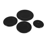 DINHEAROM Recambios Encimera Gas Teka Kit 4 Piezas Tapas Quemadores Cocina Gas de Aluminio y Hierro Negro para Cocinas de Eficientes y Ligeras