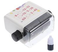 DINHEAROM Rodillo de Sellos Matemáticos para Estudiantes Sello Didáctico de Plástico Compacto Práctica de Operaciones Aritméticas hasta 100 para Escuela Primaria