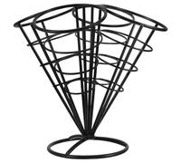 DINHEAROM Soporte Agujeros de Inoxidable 4 para de Acero para Exhibición de Bocadillos Negro Conos Papas Fritas en y Bodas Cumpleaños