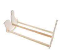 DINHEAROM Soporte de Madera Beige en Forma de Gallina para Pollo Resistencia al Desgaste y Ruptura, Adecuado para Entrenamiento y Decoración en Gallineros