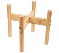 DINHEAROM Soporte Elevado de Bambú para Cuencos de Comida para Mascotas, Proporciona Mejor Postura al Comer, Adecuado para Uso Doméstico y Suministros para Mascotas