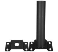 DINHEAROM Soporte para Poste de Luz Solar de Acero Negro, Brazo de Montaje para Luces LED Exterior Instalación de Extensión para Farolas en Exteriores