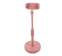 DINHEAROM Soporte para Teléfono Móvil para Escritorio, Palo Selfie Extensible, Soporte Ajustable para Celular de Abs y Metal, Rosa, Estable y Antideslizante para Transmisiones en