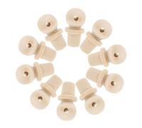 DINHEAROM Tapones Para Calabaza De Madera Mediano, Pomos De Cajón De Madera Sin Tratar, Cierre Hermético, Fácil Instalación, Uso Bricolaje y Decoración, Pack 10 Unidades