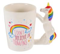 DINHEAROM Taza de Cerámica Día del Padre 3d Diseño de Unicornio, Resistente al Calor y Capacidad de 250ml Día Madre Adecuado para Regalar Día Madre Día del Padre para Regalar