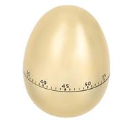 DINHEAROM Temporizador Mecánico de Cocina Forma de Huevo Reloj para de Estudio y Cocción Temporizador de Hornear Clases Color Dorado