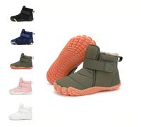 Dinint Unisex Niños Barefoot Botas de Invierno,Zapatos de Trekking Barefoot Minimalistas,Cómodas Antideslizante Bota de Invierno Gr.25-36 EU