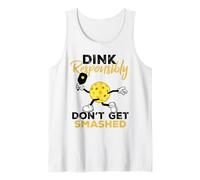 Dink Responsibly Don't Get Smashed Funny Pickleball Player Camiseta sin Mangas