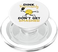 Dink Responsibly Don't Get Smashed Funny Pickleball Player PopSockets PopGrip para MagSafe