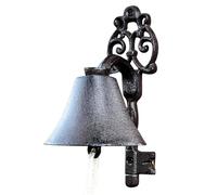 Dinner Bell Outdoor, hängende Dinner Bell - Rustikale Vintage-Türklingel Gusseisen - Außenglocke drei Schrauben fest schafft bleibende Erin an Ihrer für -Gartenhof, antike dekorative Glocke