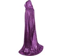 Dinntty Capa De Lentejuelas para Mujer, Capa Brillante con Capucha, Capa Larga con Purpurina, Capa De Parca, Disfraz De Mardi Gras, Halloween Y Navidad.