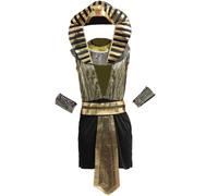 Dinntty Disfraz Egipcio para Hombre, Disfraz De Faraón para Halloween para Adultos, Disfraz del Rey Tutankamón del Antiguo Egipto para Fiestas Y Eventos.