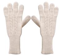 Dinntty Guantes De Lana Y Cachemira para Mujer, Ideales para Pantallas Táctiles. Guantes Clásicos De Punto Trenzado, Cálidos, con Largo hasta Muñeca Y Orificios para Los Dedos, Invierno Y