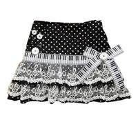 Dinntty Minifaldas De Piano para Mujer, Estilo Y2k, con Estampado De Pastel, En Y, con Encaje De Lunares, Cortas Y Cintura Alta Elástica.