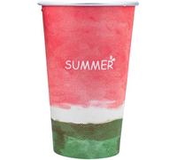 Dinntty Reutilizable Que Cambia De Color, De Aluminio con Estampado De Sandía, Taza De Viaje para Café Helado, para Bebidas Frías para Fiestas En Casa.
