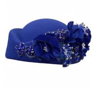 Dinntty Sombreros De Boda Retro para Mujer, Sombrero Pastillero con Flores, Tocado para Cóctel, Fiesta De Noche, Boina De Fieltro para Damas