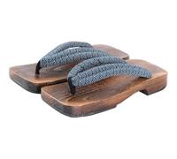 Dinntty Zuecos Planos para Hombre, Sandalias Geta Japonesas, Sandalias Geta Clásicas, Chanclas, Zapatos De Madera De Paulownia Quemada para Hombre.