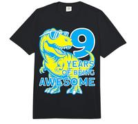 Dino 9 Years of Being Awesome Dinosaurier 9 Comfort Colors Adult Heavyweight T-Shirt